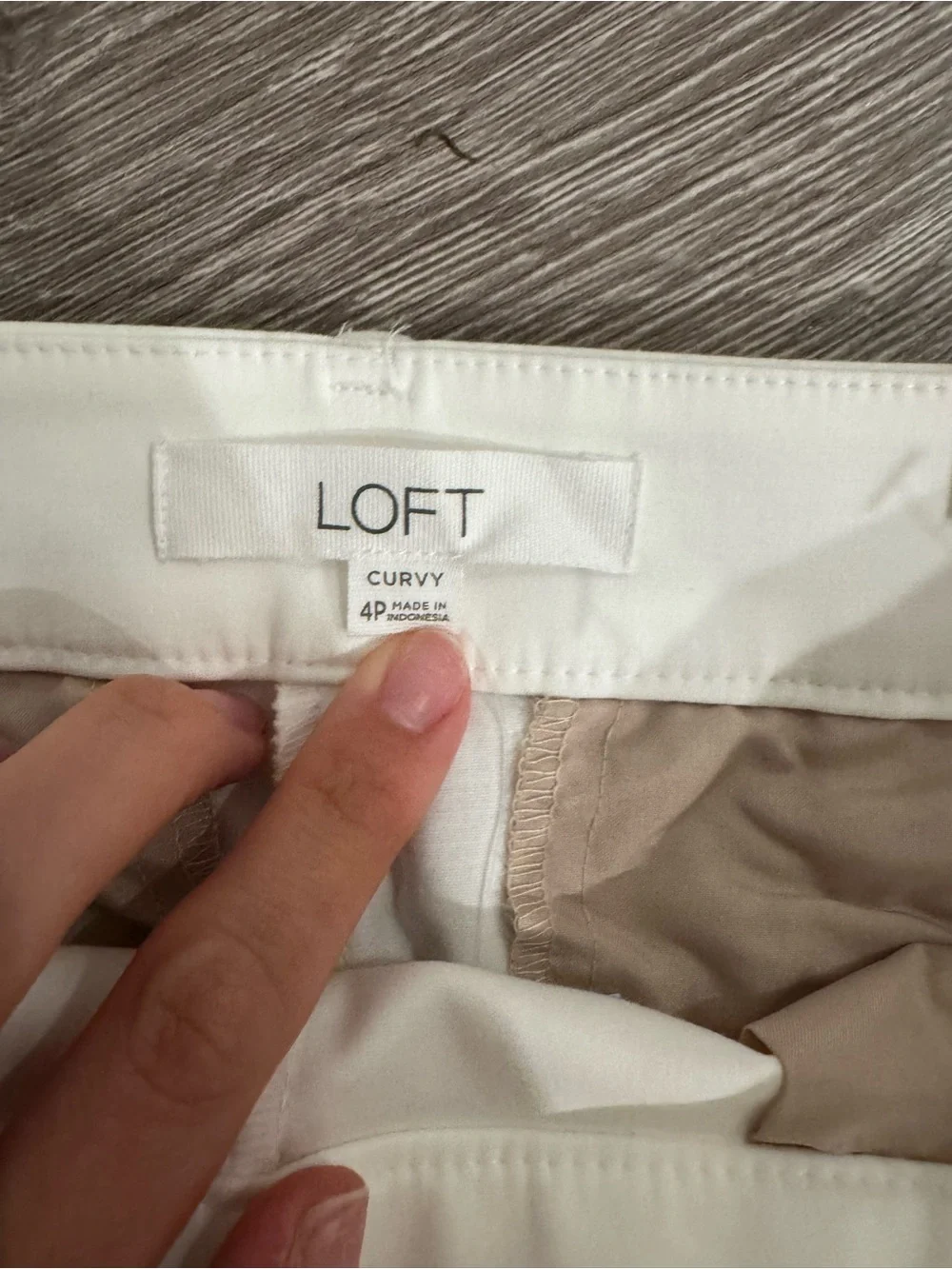 LOFT White Cropped Ankle Pants - Slim Pull-On Trousers - Picture 3 of 5